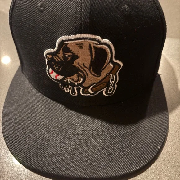 BaseBallism Black drooling Dog Embroidered Cap fitted 7 3/8 never worn - Picture 4 of 10